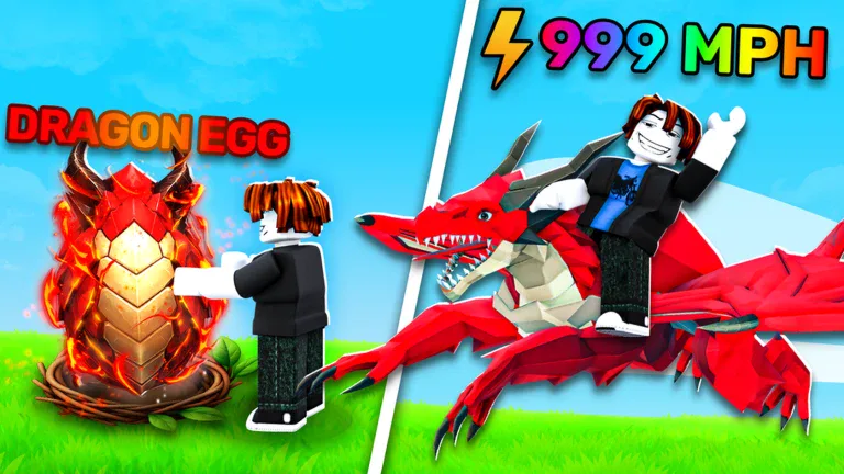 Official Ride A Pet store artwork showing a Dragon Egg alongside the figure 999 MPH